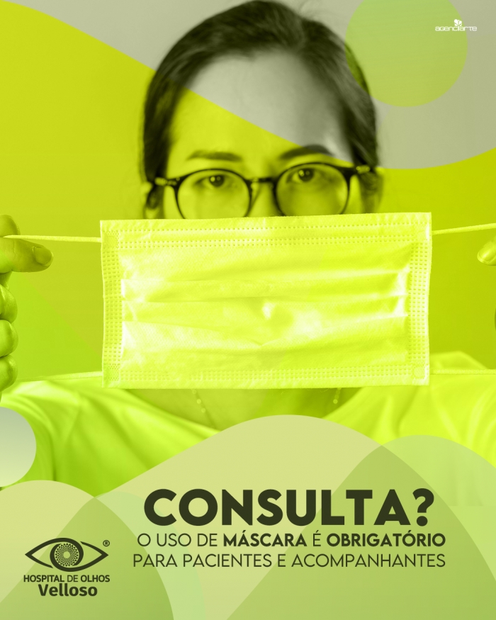 Consulta? O uso de máscara é obrigatório para pacientes e acompanhantes